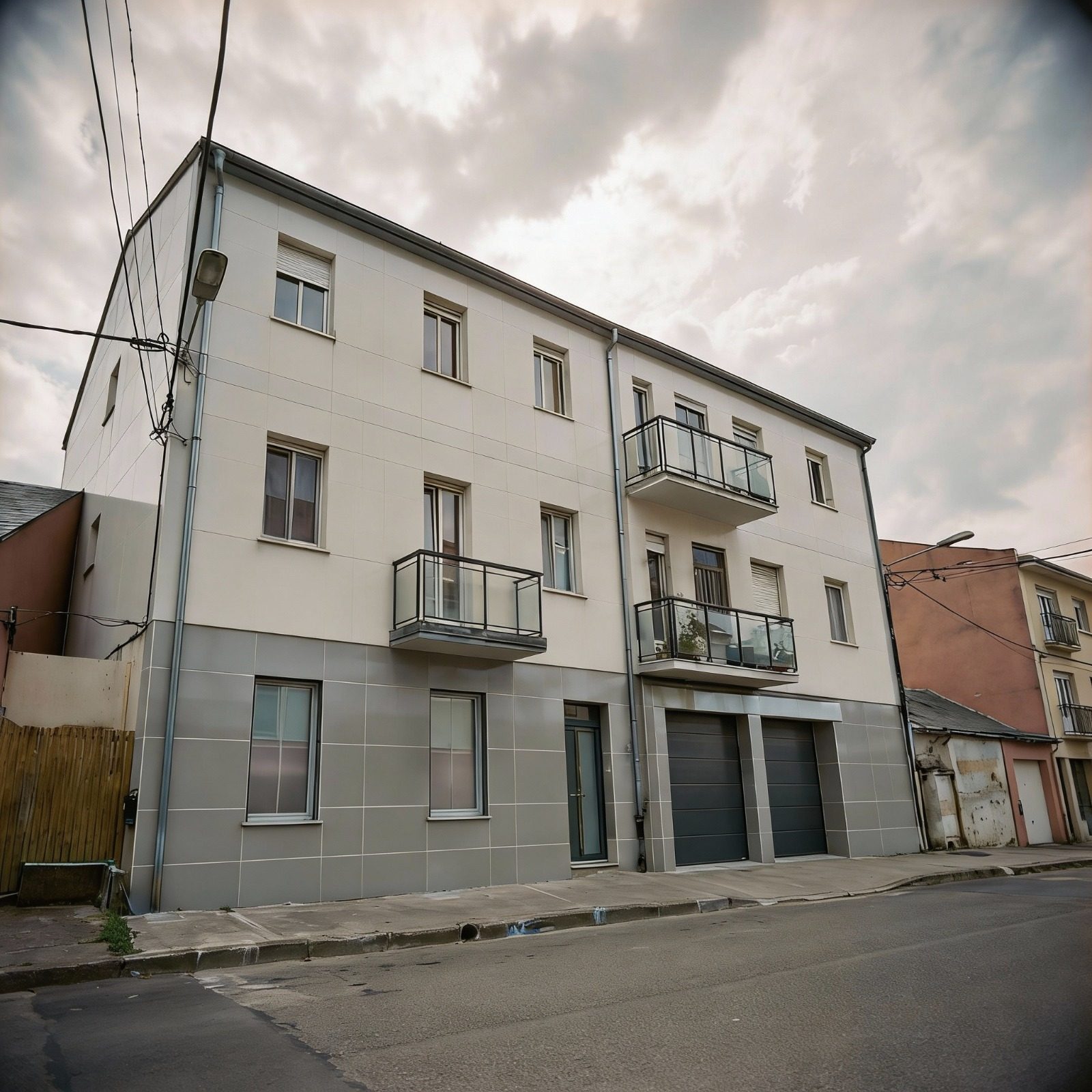 Fachada del edificio de la Rúa das Regas, en O Barco de Valdeorras